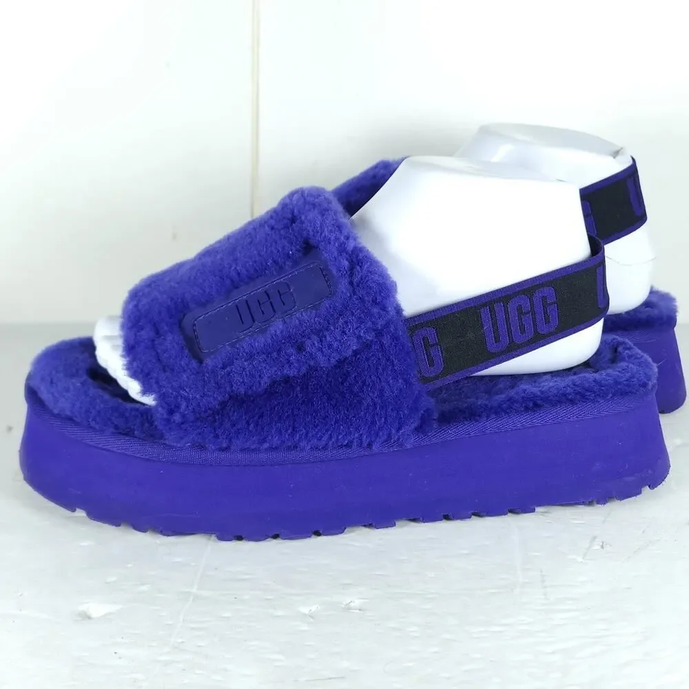 UGG Women's Disco US9 Violet Night Platform Shearling Slide Slippers - Picture 2 of 16